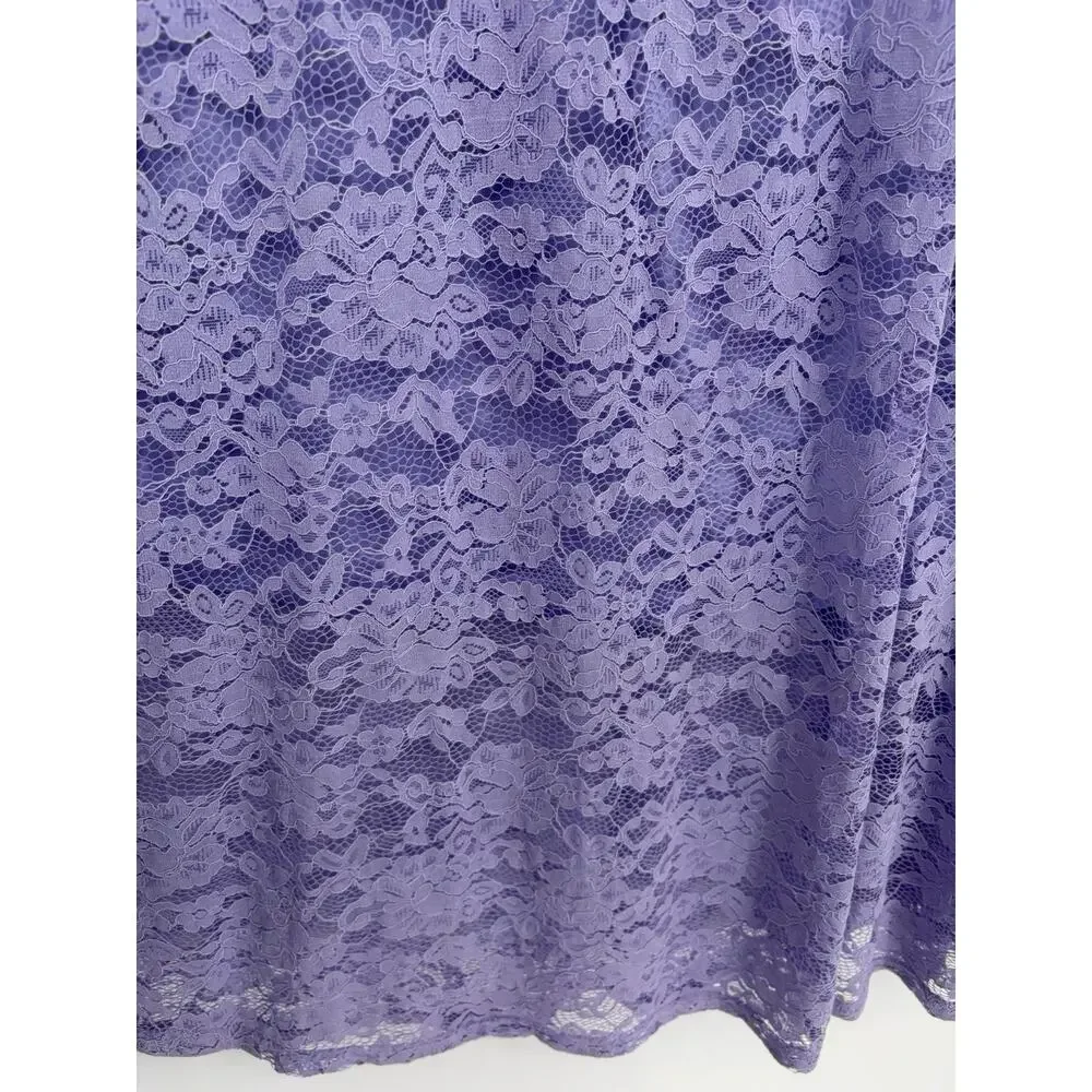 Fairycore Lavender Lace Maxi Skirt Romantic Cottagecore Flowy Large Croquette